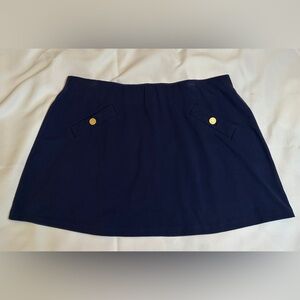 Lilly Pulitzer Navy Cotton Jersey Skort, Size XL